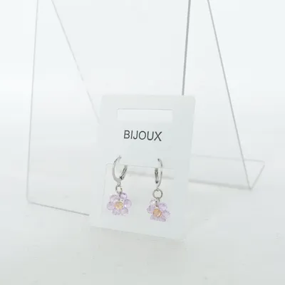 Øreringe (Lilla, Sølv) fra Bijoux Ukendt metal