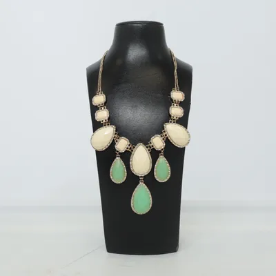 Halsband (Grön, Beige) Okänd metall