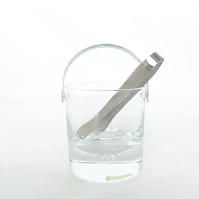 Ice bucket (Transparent, Silver) from Kosta Boda