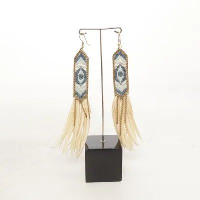 Earrings (Beige, Blue, Multicolored) Unknown metal