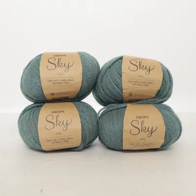 Yarn (Sky) from Drops Design Alpaca wool, Polyamide