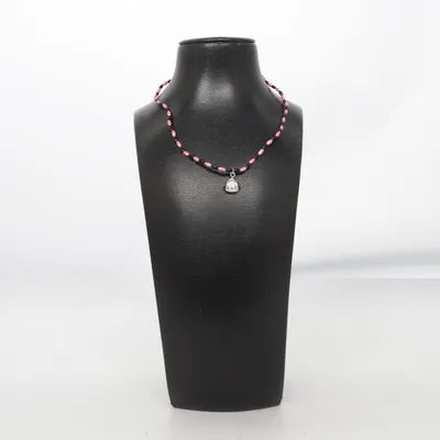 Collier (Rose, Noir) Métal inconnu