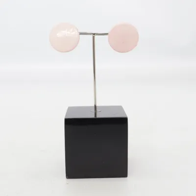 Clip on earrings (Pink) from W.Germany Unknown metal