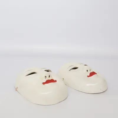 Maskeradmask (Vit, Röd)