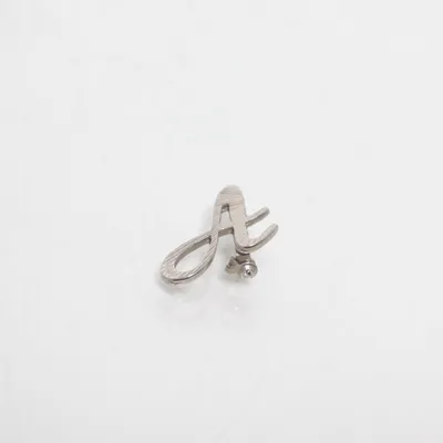 Brosch (Silverfärgad) Okänd metall