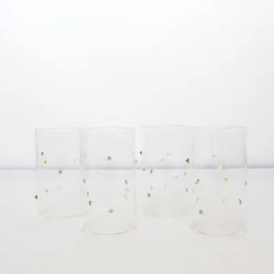 Drinking glass (Transparent, Multicolored) from Søstrene Grene