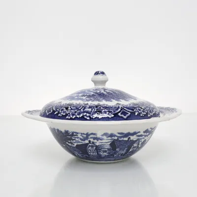 Terrine (Wit, Blauw) van Grindley England