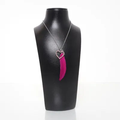 Ketting (Zilver, Roze, Lila) Onbekend materiaal