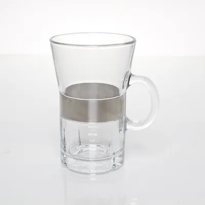 Irish coffee glass (Transparent, Silver)