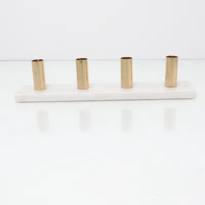 Ljusstake (Guldfärgad, Vit) från Form Living Päls