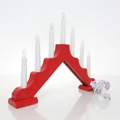 Electric advent candle holder (Red, White)