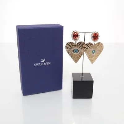 Clips-örhängen (Guldfärgad, Blå, Röd) från Swarovski Okänd metall