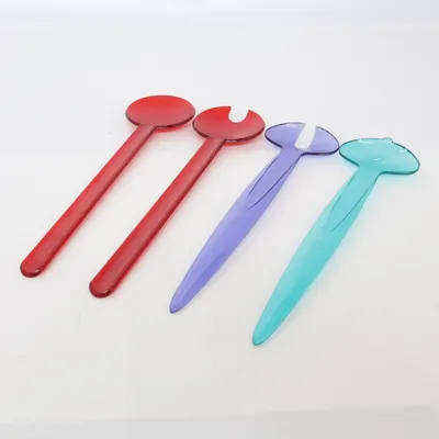 Salladsbestick (Blå, Röd) från Tupperware