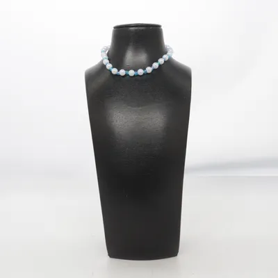 Halsband (Vit, Svart) Okänd metall