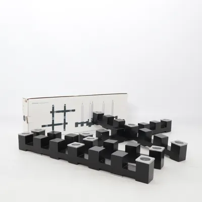 Kerzenständer (Schwarz, Silber) von Sagaform