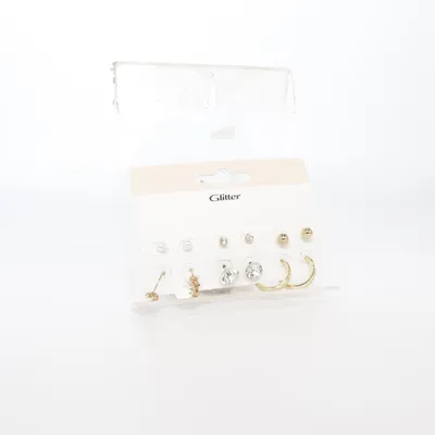 Örhängen (Silverfärgad, Guldfärgad, Vit) från Glitter Okänd metall