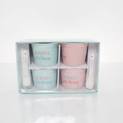 Tableware set (Green, Pink, White) from Crofton