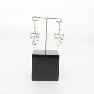 Earrings (White, Gold, Multicolored) Unknown metal