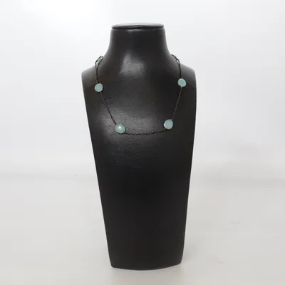 Halskette (Grün, Schwarz) von Pearls for Girls Unbekanntes Metall