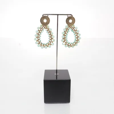 Örhängen (Grön, Guldfärgad) Okänd metall