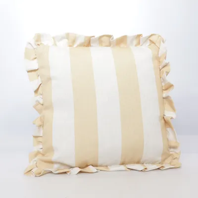 Pyntepude (Beige, Hvid) fra Mio Linned, Polyester
