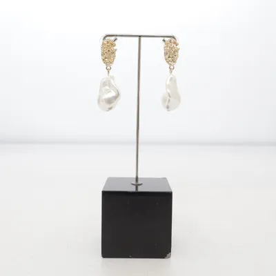 Boucles d'oreilles (Or, Blanc) Métal inconnu