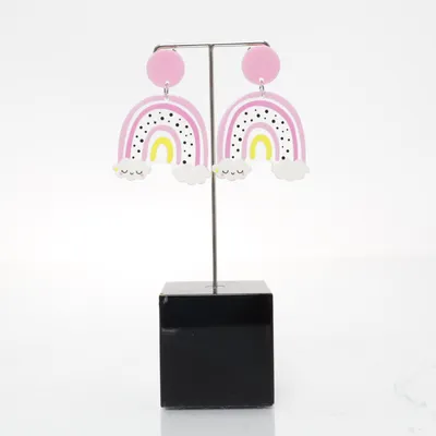 Oorbellen (Roze, Meerkleurig) Plastic