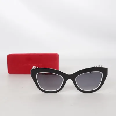 Sunglasses (Black, White) from Carolina Herrera