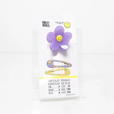 Hårspänne (Lila, Flerfärgad) från Smiley World