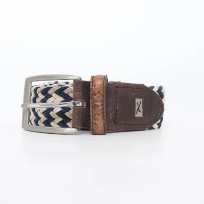 Belt (Blue, Beige, Brown) from Brax Feel Good Elastane, Leather, Polyester