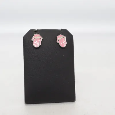 Earrings (Pink) from The Rolling Stones Unknown metal