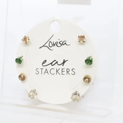 Örhängen (Guldfärgad, Grön, Silverfärgad) från Lovisa Okänd metall