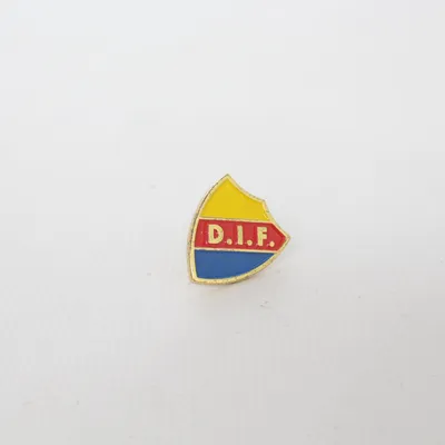 Pin (Gul, Röd, Blå) från Djurgårdens IF Okänd metall