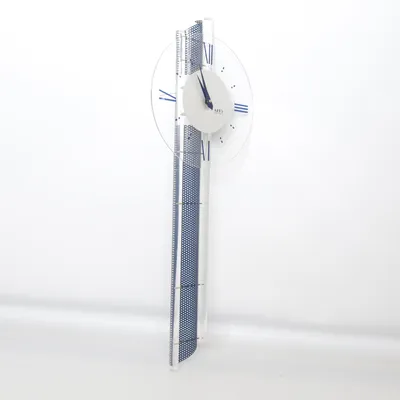 Wandklok (Blauw, Zilver) van AMS