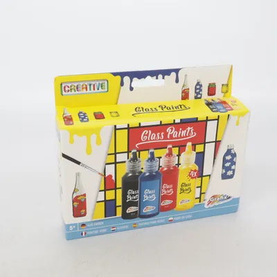 Akrylmaling (Sort, Blå, Rød, Gul) fra Grafix