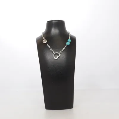Halsband (Silverfärgad, Turkos) från Baglady Okänd metall