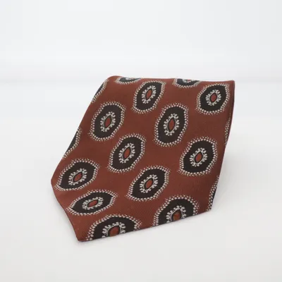Stropdas (Bruin, Zwart, Wit) van Trevira Polyester