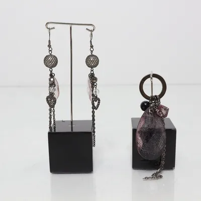 Smyckesset (Transparent, Silverfärgad) Okänd metall