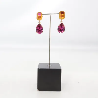 Ohrringe (Pink, Orange, Gold) von Caroline Svedbom Unbekanntes Metall
