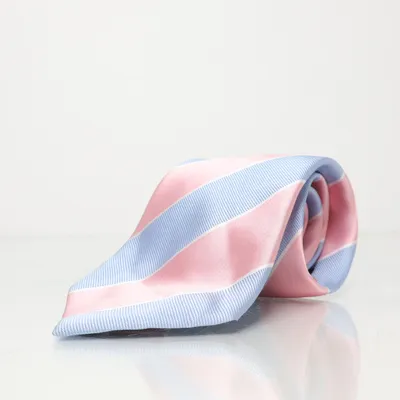 Tie (Pink, Blue) from Enrico Mori Silk