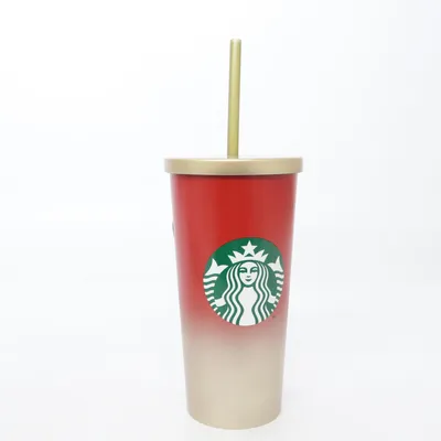 Koffiebeker (Rood, Goud) van Starbucks