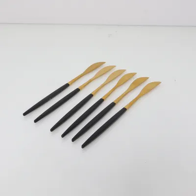 Kniv (Grå, Guldfärgad)
