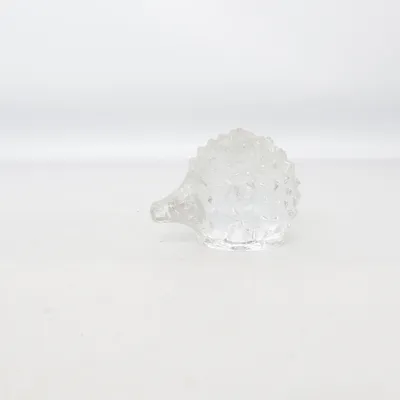 Figurine en porcelaine (Pukeberg igelkott etikettmärkt konstglas Uno Westerberg glasfigurin) de Pukeberg Sweden