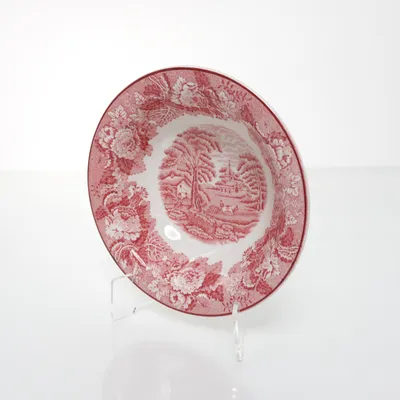 Bowl (Red, White) from Wood & Sons