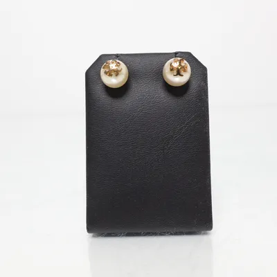 Örhängen (Vit, Guldfärgad) från Tory Burch Okänd metall, Mässing