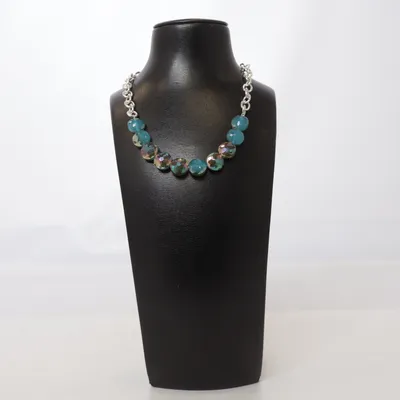 Halsband (Blå, Flerfärgad) från Pearls for Girls Okänd metall