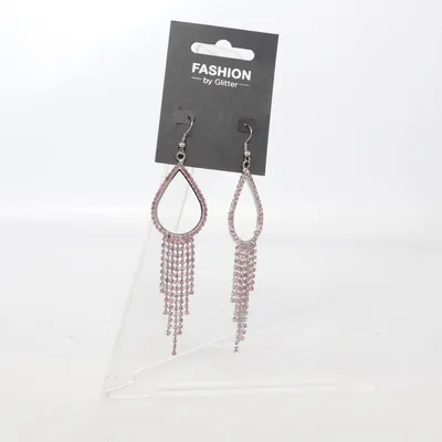 Boucles d'oreilles (Argent, Rose) de Fashion by Glitter Métal inconnu