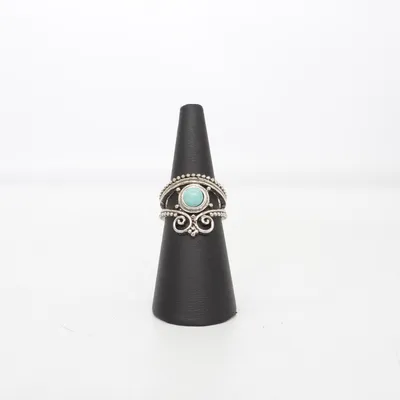 Ring (Silver, Turquoise) Unknown metal