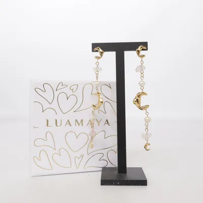 Oorbellen (Goud, Roze, Wit) van Luamaya Onbekend materiaal