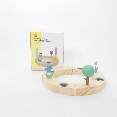 Décoration de Pâques (Houten Jaarring Met Voorjaarsfiguren) de Hema